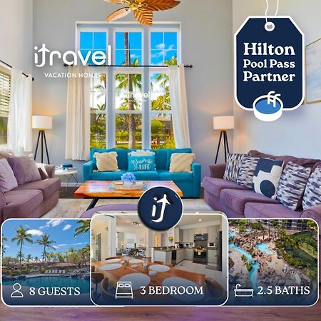 Hilton Pool Pass Included - Stylish Central Villa Mins To Beach Pool & Spa Waikoloa Dış mekan fotoğraf